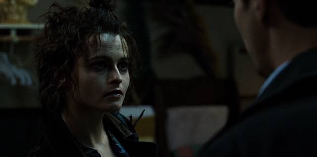 Helena Bonham Carter made sure that her makeup artist applied all of her makeup with her left hand. She did this because she felt that her character, Marla, is not one to really care to have perfect makeup.