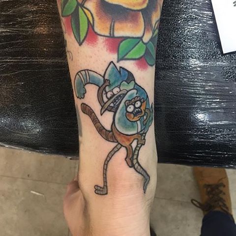 mordecai and rigby tattoos