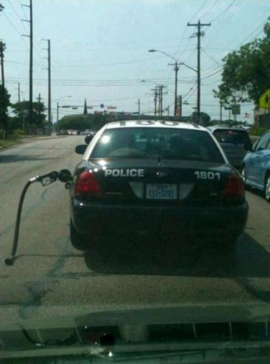 police car with gas nozzle - Police 1801