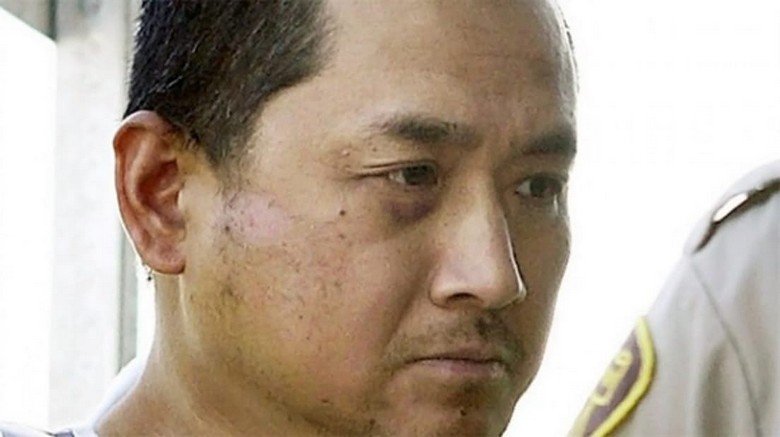 A man named Vince Weiguang Li was on a bus in Canada when he  pulled out a huge knife and stabbed a sleeping passenger repeatedly in the neck and chest until he was decapitated. He then strolled around the bus showing the severed head to the rest of the passengers, who of course screamed in terror and ran off the bus. While he did so he ate the victim’s eyes, ears, nose and tongue. Ummm…gross.  Why did he do this? Let him tell you in his own words. He heard a voice of course.  “The voice told me that I was the third story of the Bible, that I was like the second coming of Jesus (and that) I was to save people from a space alien attack, I was really scared. I remember cutting off his head. I believed he was an alien. The voices told me to kill him, that he would kill me or others. I do not believe this now.” Oh good. As long as you don’t believe it now, then no big deal.
