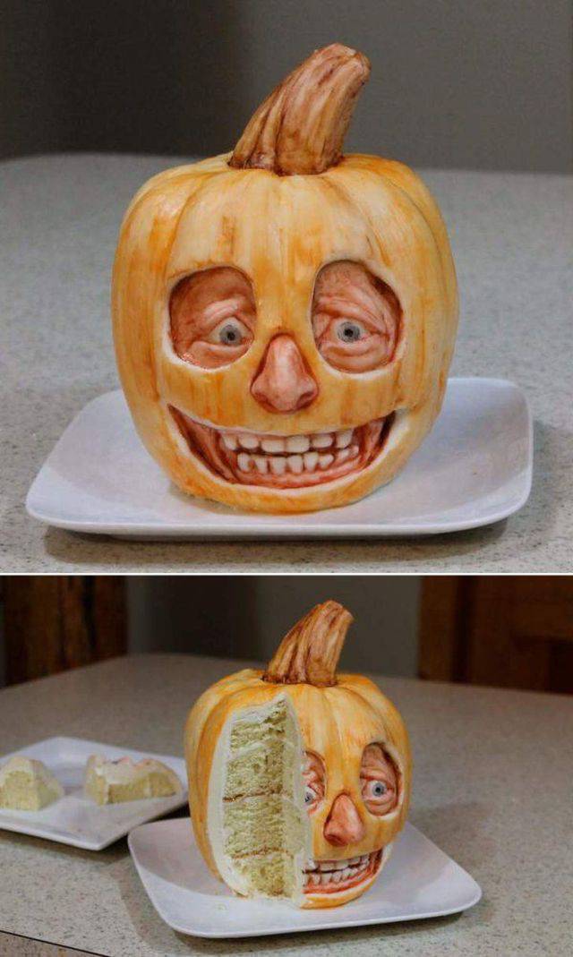 jack o lantern cake