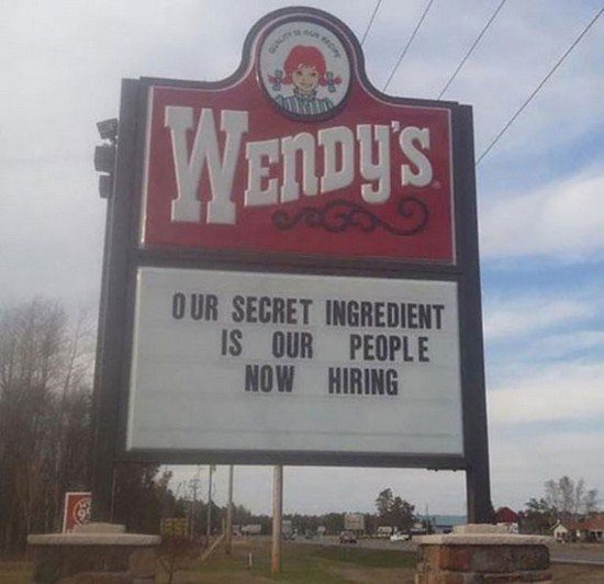 nope wendys meme - Wendy'S Our Secret Ingredient Is Our People Now Hiring