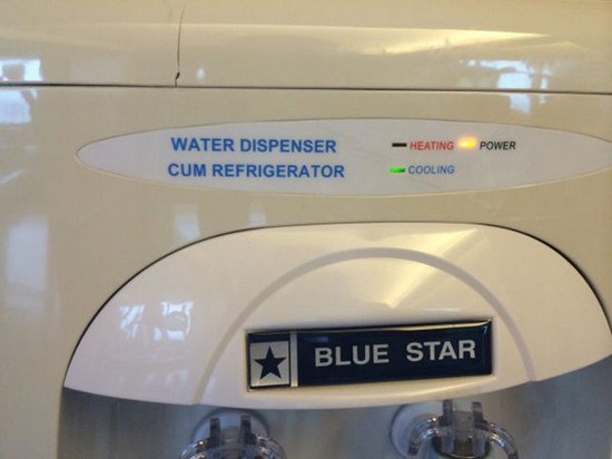nope Power Water Dispenser Cum Refrigerator Heating Cooling Blue Star