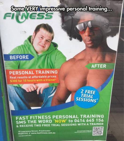 totally legit before after funny white black - Some Very impressive personal training... Finess Before After Personal Training Real results at affordable prices $300 for 15 hours with a trainer 2 Free Trial Sessions Fast Fitness Personal Training Sms The 