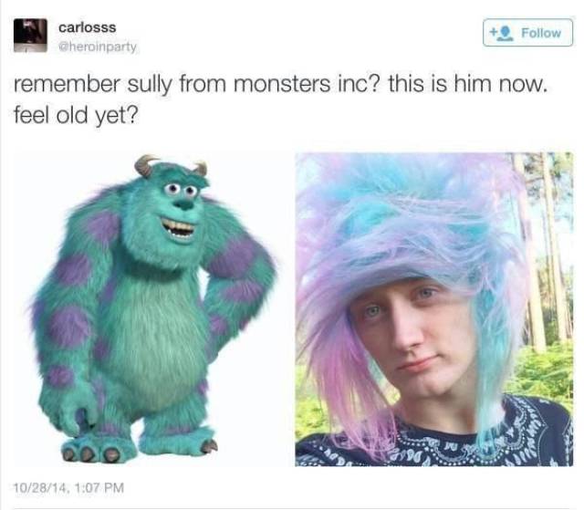 totally legit monster inc mike and sulley - carlosss aheroinparty remember sully from monsters inc? this is him now. feel old yet? 102814,