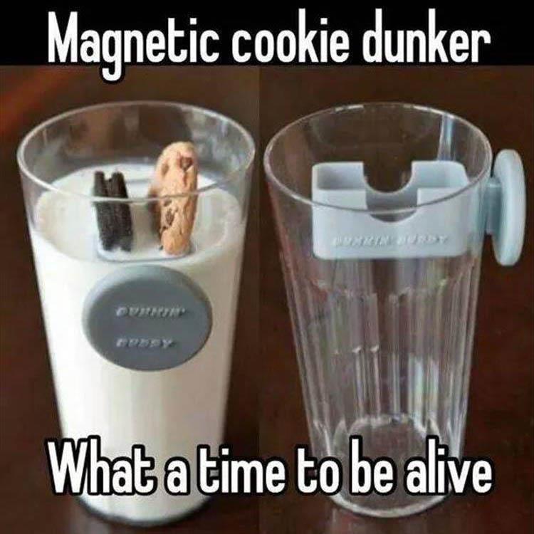 magnetic cookie dunker - Magnetic cookie dunker What a time to be alive