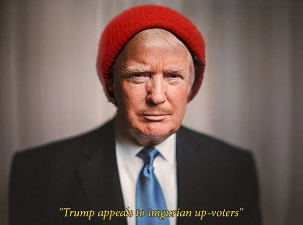 Donald Trump - "Trump appeals to imgurian upvoters"