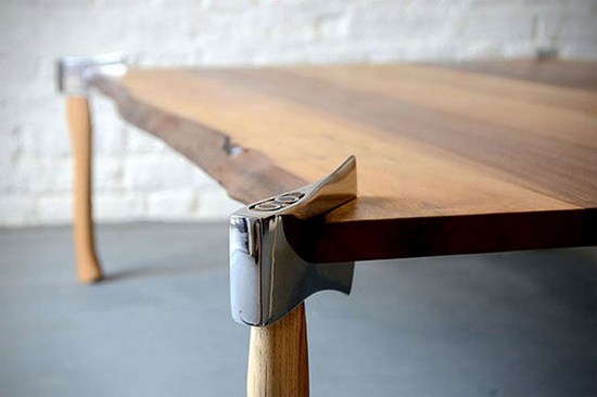 table with ax legs