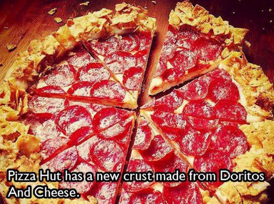 pizza hut doritos crust - Pizza Hut has a new crust made from Doritos And Cheese.