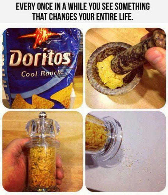 dorito dust - Every Once In A While You See Something That Changes Your Entire Life. Doritos Cool Ranch
