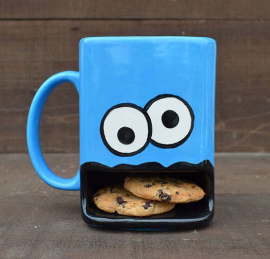 cookie monster coffee mug - Oo