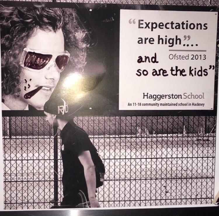 album cover - Il M Asal "Expectations are high... and Ofsted 2013 so are the kids" Haggerston School An 1118 community maintained school in Hackney Karaasikumattitik Akkd