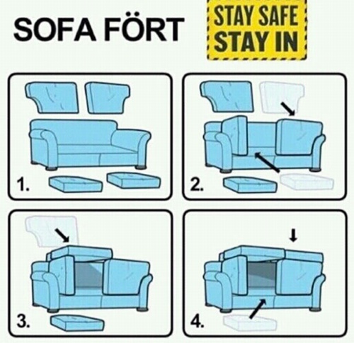funny pic sofa fort - Sofa Frt Stay Safe Stay In 3.