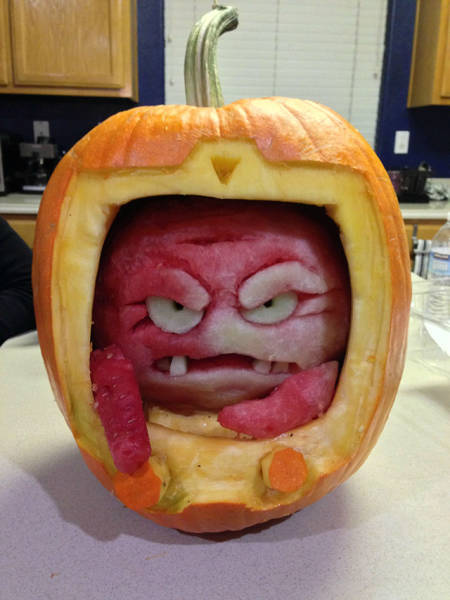 funny pic tmnt pumpkin carving