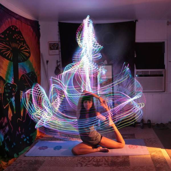 yoga long exposure