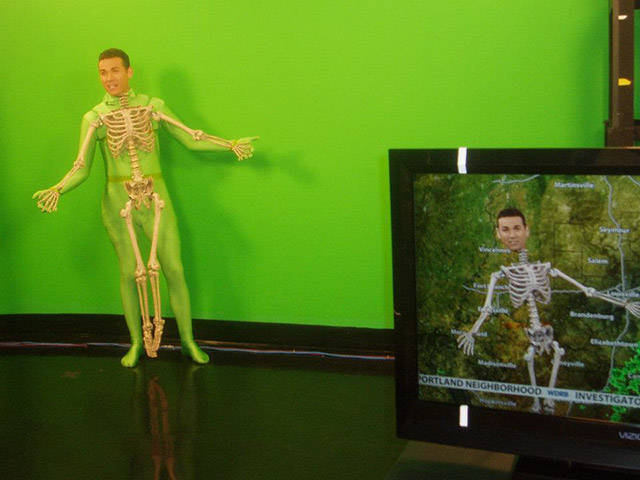 weatherman green screen costume