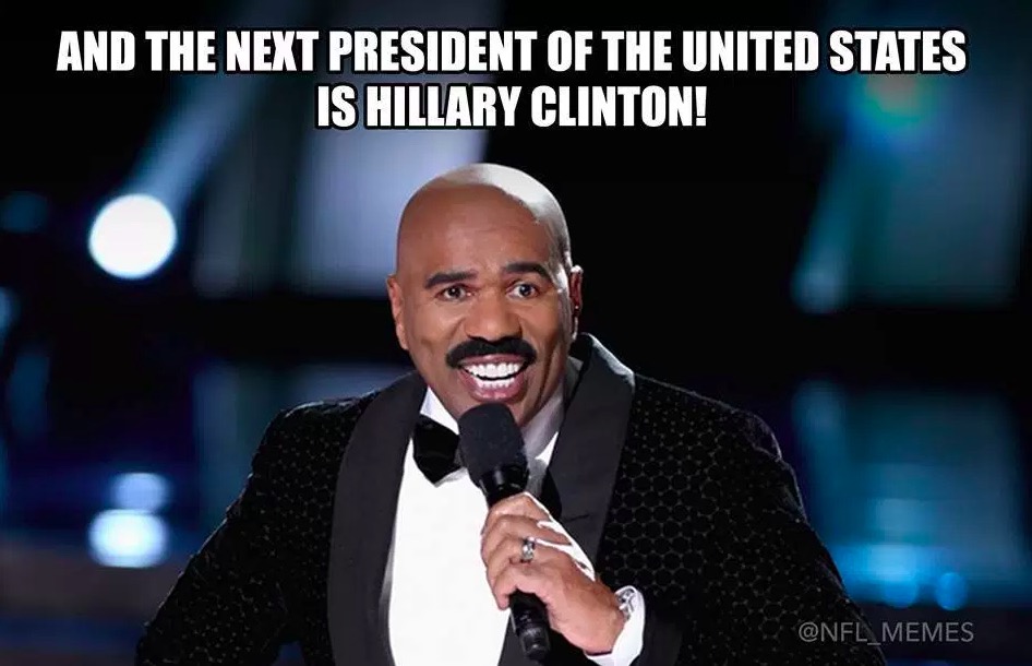 funny steve harvey miss universe - And The Next President Of The United States Is Hillary Clinton!