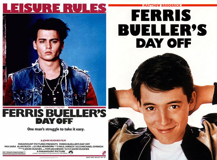ferris bueller's day off 1986 poster - Leisure Rules Matthew Broderick Ferris Bueller'S Day Off Johnny Depp Ferris Bueller'S Day Off One man's struggle to take it easy. A John Hughes Film Paramount Pictures Presents Ferris Bueller'S Day Off Mia Sara Alan 