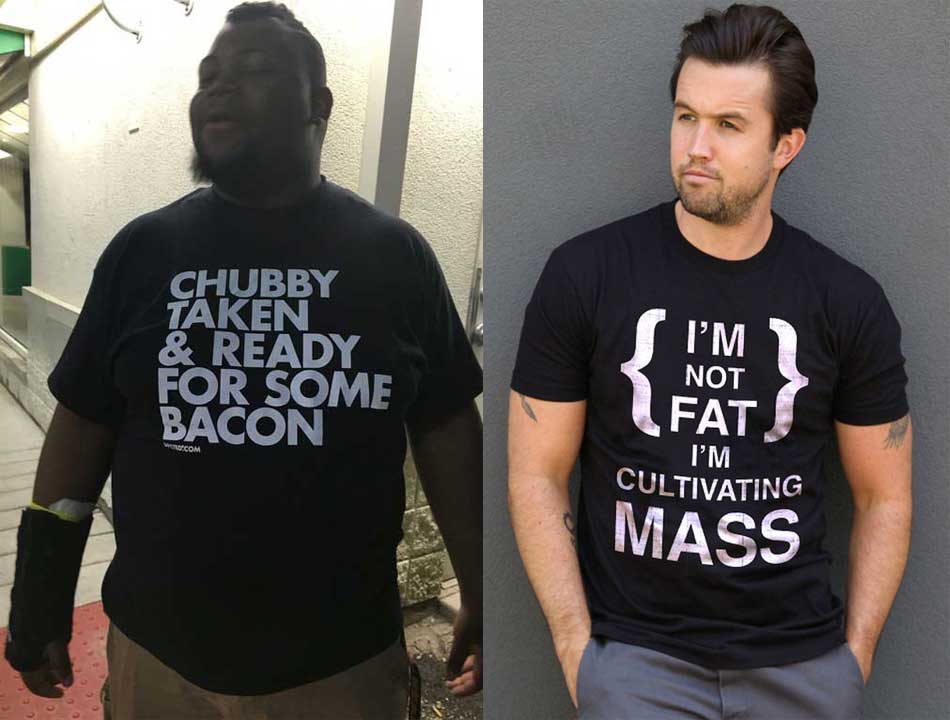 T-shirt - Chubby Taken & Ready For Some Bacon I'M Not Fat Com I'M Cultivating Mass