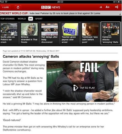 display advertising - At s Uve Bbc News Cricket World Cup India beat Pakistan by 2 runs to book place in fra against Sri Lanka Top Stores World Uk Sport Police Ist Cots Hall delays after Teacher given Payout over Pollers bar stranded in Thal Cameron attac