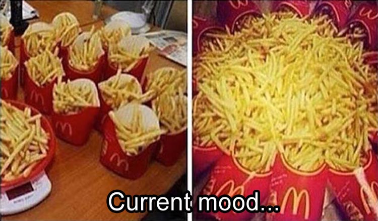 yummy mcdonalds food - Current mood...m