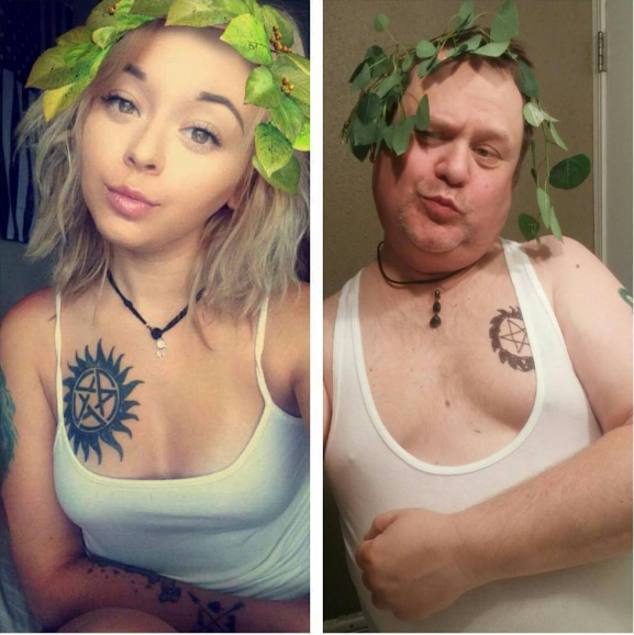 dad copies daughter's instagram