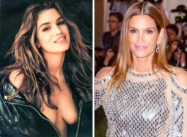 Cindy Crawford, 1995 and 2017