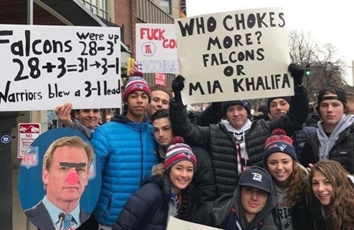 random protest - Fuck Who Chokes alcons were up Falcons may 2833131 Tvl Warriors blew a 3l leaders More? Falcons Mia Khalifa Or