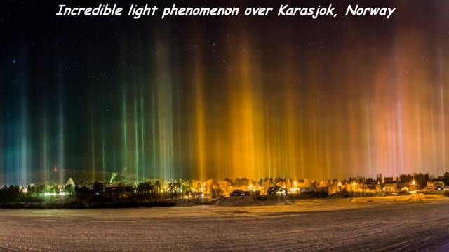 Incredible light phenomenon over Karasjok, Norway