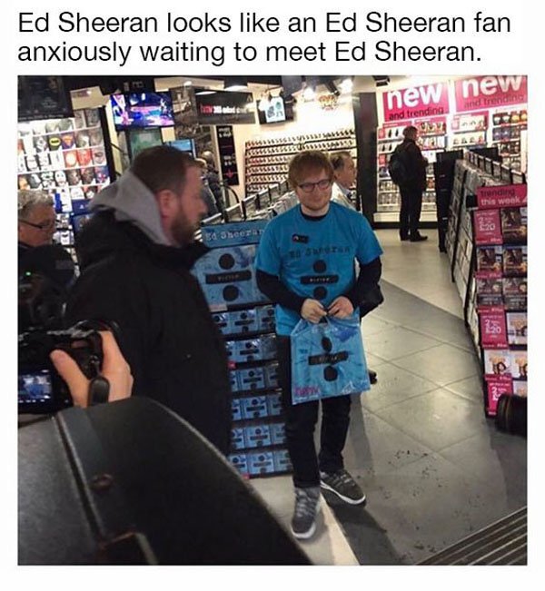 ed sheeran looks like an ed sheeran fan - Ed Sheeran looks an Ed Sheeran fan anxiously waiting to meet Ed Sheeran. new new treno nd trending Diaz Ussesama 31.013ESWO Trending Ed Sheeran Se