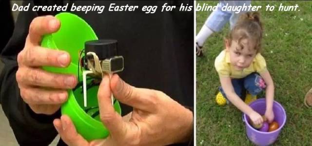 beeping easter eggs - Dad created beeping Easter egg for his blind daughter to hunt.