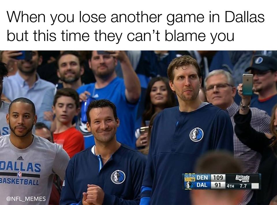 team - When you lose another game in Dallas but this time they can't blame you Dallas Basketball Vis Den 109 Dal 91 4TH Altitude 7.7 Sports