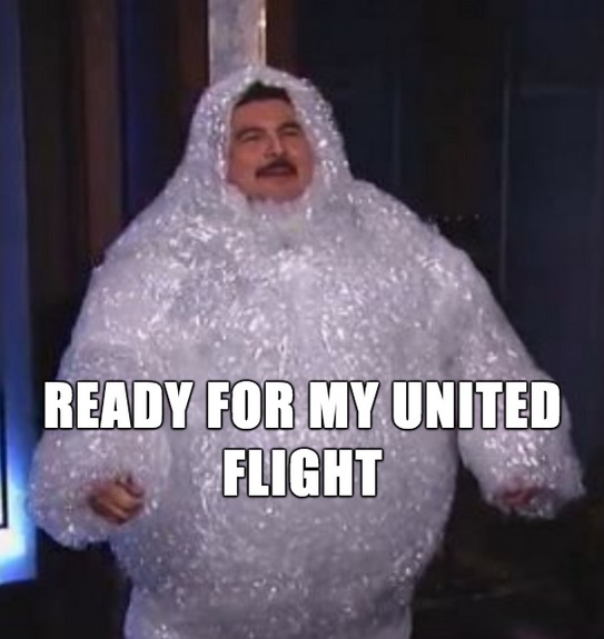 bubble wrapped kid - Ready For My United Flight