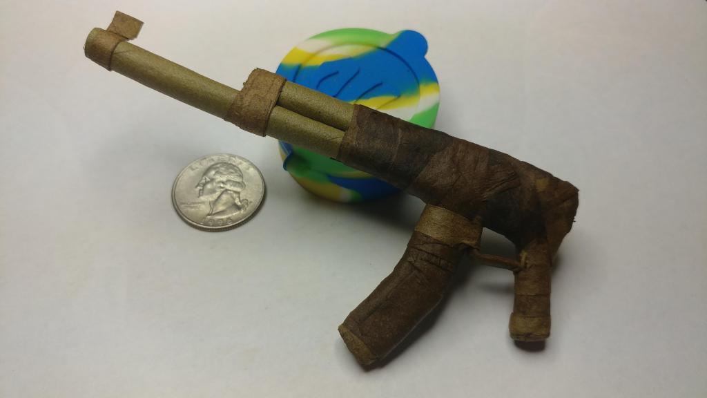 Funniest pictures, someone made a really small toy gun.