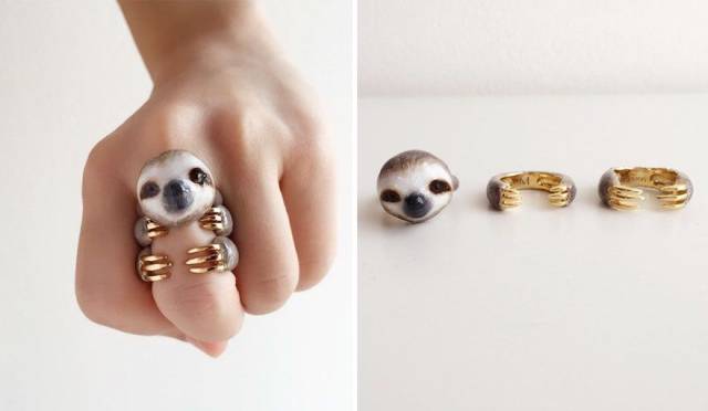 cute animal rings