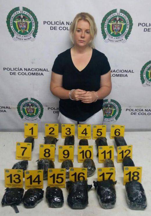 Australian Girl Arrested In Columbia For Smuggling Cocaine