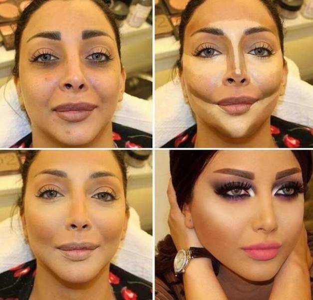 before and after contour