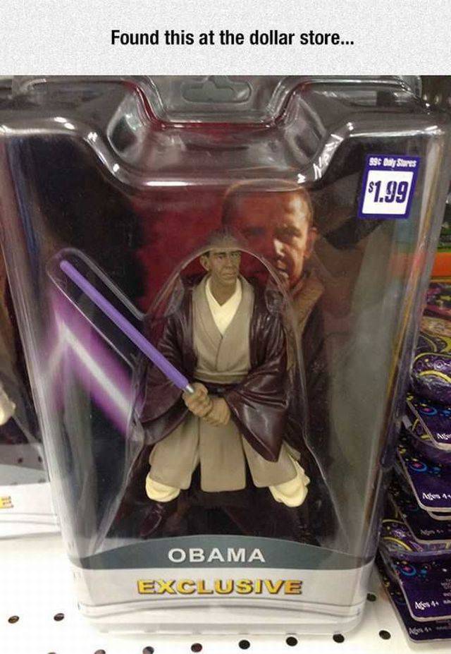 obama jedi toy - Found this at the dollar store... Ssc Bay Stores $1.99 Obama Exclusive