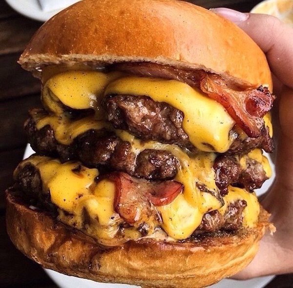 bacon triple cheese burger