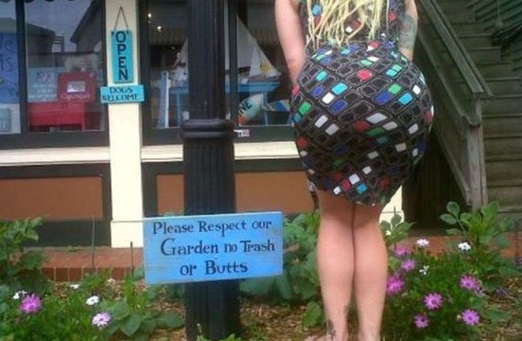 dress - Olz Com Please Respect oor Garden no Trash or Butts