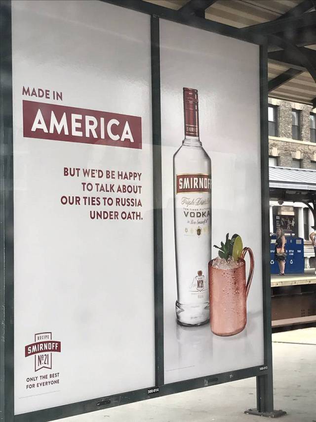 smirnoff trump ad - Made In America Smirnor But We'D Be Happy To Talk About Our Ties To Russia Under Oath. Vodka Recipe Smirnoff N21 Only The Best For Everyone