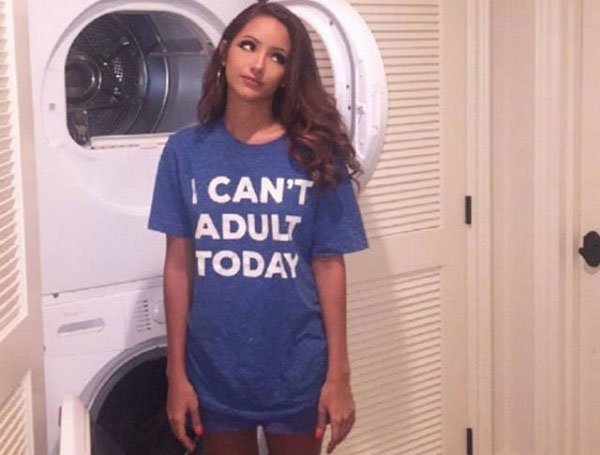 t shirt - I Can'T Adult Today