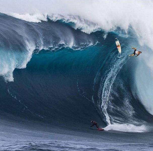 random pic big wave surfing fails