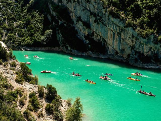 Verdon Gorge, France

Located in the Verdon River Canyon in southeastern France, Verdon Gorge is known for its unique blue-green waters that are perfect for kayaking, swimming, and other water activities.