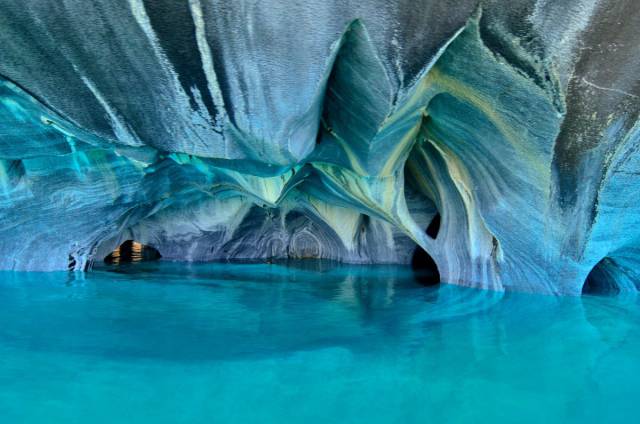 Marble Caves, Chile

These caves, formed by thousands of years of erosion, are also called the "Marble Cathedral."