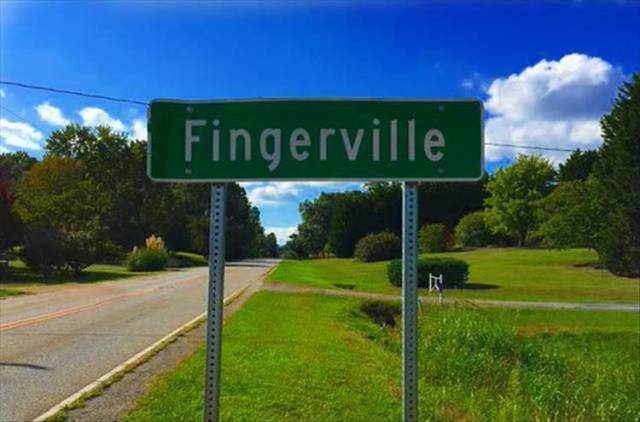 Funny picture of a town called Fingerville