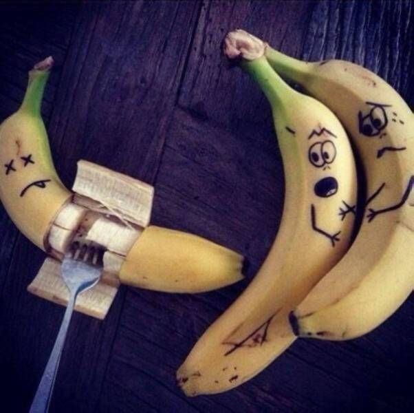 creative food Banana - x x