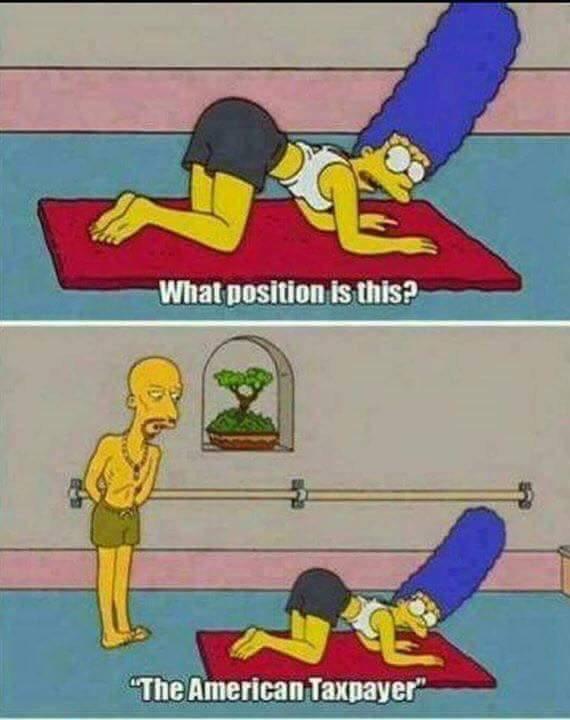 simpsons american taxpayer - What position is this?