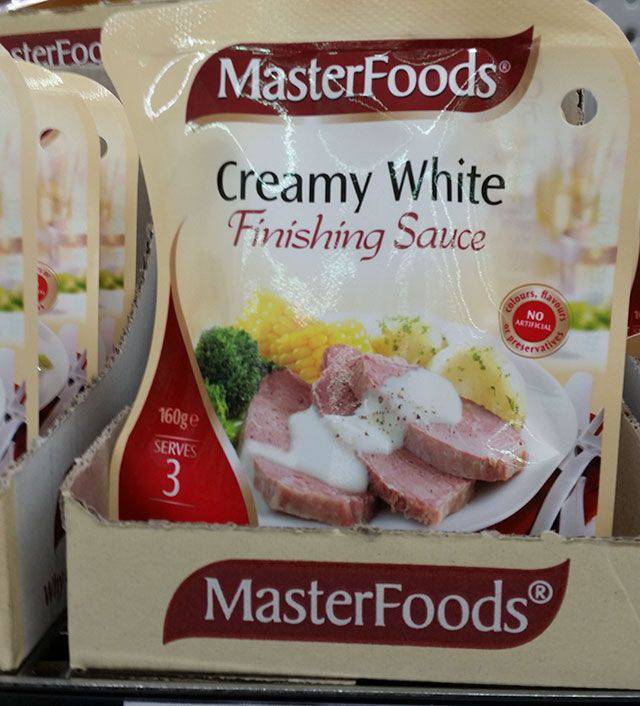 Creamy white finishing sauce that you clearly think is something else.