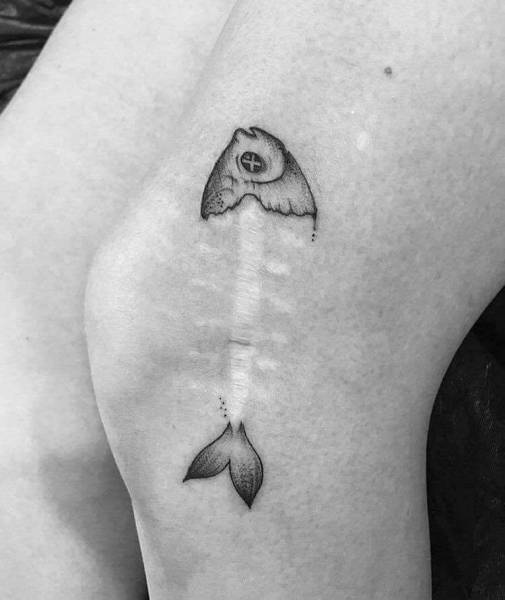 funny pic fish scar tattoo
